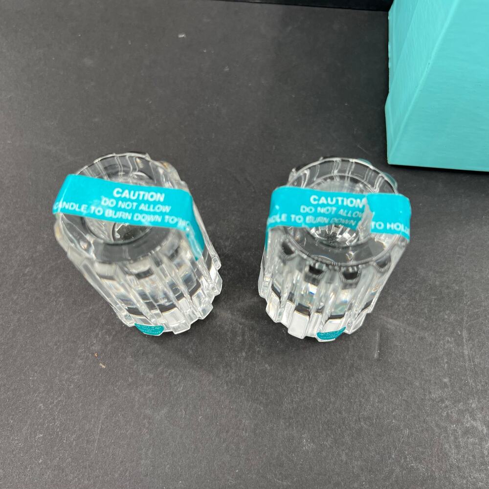 Tiffany & Co. Atlas heavy vertical ribbed crystal candlestick holder. - Picture 3 of 6